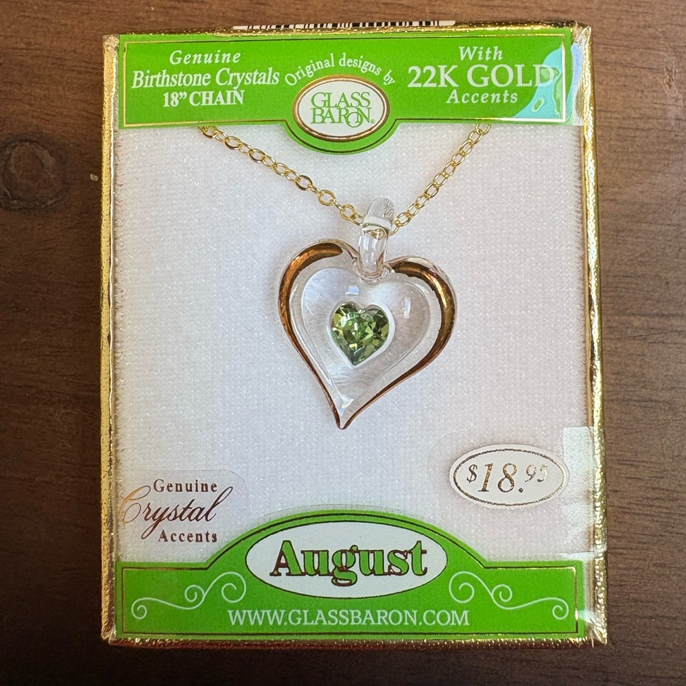 August Birthstone Crystal Necklace